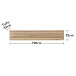 Wohnwand >Core< (3-teilig) in schwarz matt / Artisan Dekor - 240x77x44 (BxHxT)
