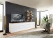 Wohnwand >Core< (3-teilig) in weiß matt / Artisan Dekor - 240x77x44 (BxHxT)