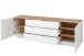 Wohnwand >Core< (3-teilig) in weiß matt / Artisan Dekor - 240x77x44 (BxHxT)