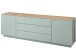 Wohnwand >Core< (3-teilig) in schilf matt / Artisan Dekor - 240x77x44 (BxHxT)