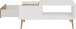 Couchtisch >Harllson< mit Schublade und Fach, in Weiss/ Mauvella Eiche Dekor - 106x45,4x59,8cm (BxHxT)