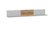 Wandboard >ALVERNO< in Asche/Coast Evoke Eiche Lamelle-Dekor - 160x24x20 (BxHxT)