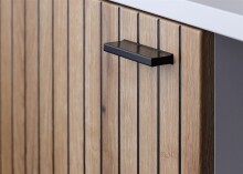 Wandboard >ALVERNO< in Asche/Coast Evoke Eiche Lamelle-Dekor - 160x24x20 (BxHxT)