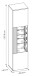 Glasvitrine >ALVERNO< in Asche/Coast Evoke Eiche Lamelle-Dekor - 50x208x40 (BxHxT)