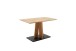 Esstisch >MARILIA< schweizer Kante, in Wildeiche Massiv / schwarz - 140x76x80 (BxHxT)