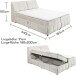 Boxspringbett >Valencia 180< 4x Bettkasten / Stauraum, inkl. Topper, Bezug Ivory cream, Liegefläche 180x200cm - Stellmaß 183x105x240cm (BxHxT)