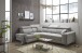 Ecksofa >SYDNEY< Elektrische Sitztiefenverstellung, 5 verstellbare Kopfstützen, Bettkasten, Bezugsstoff "taupe" - 282x105x198 (BxHxT)