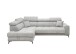 Ecksofa >SYDNEY< Elektrische Sitztiefenverstellung, 5 verstellbare Kopfstützen, Bettkasten, Bezugsstoff "taupe" - 282x105x198 (BxHxT)