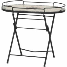 Gartentisch >STELLA< in schwarz, Mosaik Keramik -...