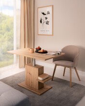 Couchtisch >CORTADO< höhenverstellbar bis 73cm, in Artisan Eiche Dekor - 110x55/73x65cm (BxHxT)