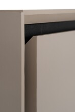 Kommode >Arona< 2 Türen, 2 Böden, in Sand / Schwarz - 90x90x38cm (BxHxT)