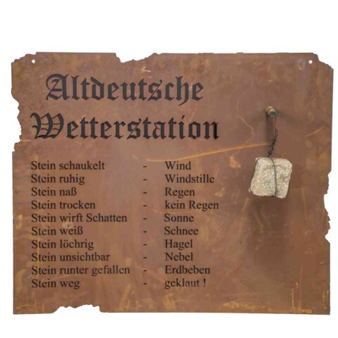 Wetterstation >361019< in braun, Stahlblech - 80x70x80cm (BxHxT)