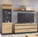 Wohnwand >Corte< (3-teilig) in Coast Evoke Eiche Dekor - 222x201x45 (BxHxT)