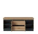 Wohnwand >Corte< (3-teilig) in Coast Evoke Eiche Dekor - 222x201x45 (BxHxT)