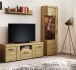 Wohnwand >Cortina< (3-teilig) in Grandson Eiche Dekor - 215x195x41 (BxHxT)