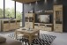 Wohnwand >Grano< (4-teilig) in Viking Eiche Dekor - 317x195x41 (BxHxT)