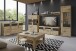 Wohnwand >Grano< (3-teilig) in Viking Eiche Dekor - 215x195x41 (BxHxT)