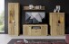 Wohnwand >Delamar< (3-teilig) in Coast Evoke Eiche Dekor - 208x197x40 (BxHxT)