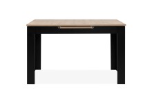 Kulissentisch >Birmingham< ausziehbar bis 165cm, in Artisan Eiche Dekor / Schwarz - 125/165x75x80cm (BxHxT)