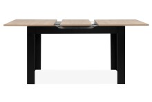 Kulissentisch >Birmingham< ausziehbar bis 165cm, in Artisan Eiche Dekor / Schwarz - 125/165x75x80cm (BxHxT)
