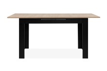 Kulissentisch >Birmingham< ausziehbar bis 165cm, in Artisan Eiche Dekor / Schwarz - 125/165x75x80cm (BxHxT)