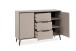 Sideboard >Arona< 2 Türen, 3 Schubladen, 4 Böden, in Sand / Schwarz - 135x90x38cm (BxHxT)