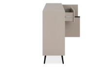 Sideboard >Arona< 4 Türen, 1 Schublade, 6 Böden, in Sand / Schwarz - 175x90x38cm (BxHxT)