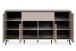 Sideboard >Arona< 4 Türen, 1 Schublade, 6 Böden, in Sand / Schwarz - 175x90x38cm (BxHxT)