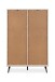 Highboard >Arona< 4 Türen, 2 Schubladen, 4 Böden, in Sand / Schwarz - 90x140x38cm (BxHxT)