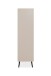Highboard >Arona< 4 Türen, 2 Schubladen, 4 Böden, in Sand / Schwarz - 90x140x38cm (BxHxT)