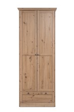Mehrzweckschrank >Timber< 2 Türen, 1 Schublade, 5 Böden, Landhaus, in Artisan Eiche Dekor

 - 80x200x39cm (BxHxT)