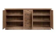 Anrichte >Timber< Landhaus, 4 Türen, 4 Schubladen, 4 Böden, in Artisan Eiche Dekor

 - 200x90x40cm (BxHxT)