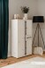 Highboard >Almo< 3 Türen, 1 Schublade, 5 Böden, in Dekor Artisan Eiche weiß - 75,3x140x38,5cm (BxHxT)