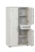 Highboard >Almo< 3 Türen, 1 Schublade, 5 Böden, in Dekor Artisan Eiche weiß - 75,3x140x38,5cm (BxHxT)