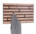 Garderobenpaneel >Tip 1< 6 Haken, 3D Artisaneiche Dekor, Metall schwarz - 80x40 (LxH)