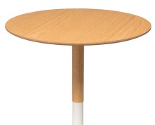 Beistelltisch >Zoe 1< rund, Eiche furniert / weiss - 46x40cm (HxD)