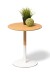 Beistelltisch >Zoe 1< rund, Eiche furniert / weiss - 46x40cm (HxD)