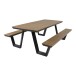 Garten-Essgruppe >Arezzo< in teaklook, Polywood - 200x75x177,5cm (BxHxT)