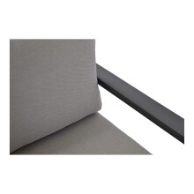 Gartenlounge-Set >BELEZZA< 3-Sitzer, 2 Sessel, Tisch, in Aluminium grau, inkl. Kissen