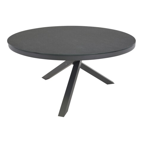 Gartentisch >Mojito Ceramic Negro< rund, Glaskeramik, Aluminium, anthrazit - 74x150 (HxD)