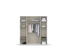 Drehtürenschrank >Voyager< 7 Böden, 1 Stange, Eiche Artisan Dekor / weiß - 187x194x53 (BxHxT)