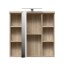 Badezimmerspiegelschrank >Veris< LED-Beleuchtung, Spiegel, Sonoma Eiche Dekor - 68,6x68,1x20cm (B/H/T)