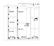Badezimmerspiegelschrank >Veris< LED-Beleuchtung, Spiegel, Betonoptik grau - 68,6x68,1x20cm (B/H/T)