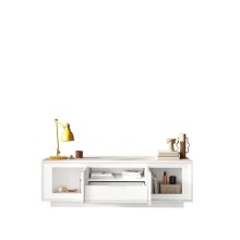 Lowboard >Siena< 2 Türen, 1 Schub, 1 Fach, Weiss Lack matt - 180x58x50 (BxHxT)