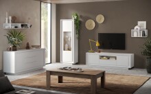 Lowboard >Siena< 2 Türen, 1 Schub, 1 Fach, Weiss Lack matt - 180x58x50 (BxHxT)