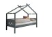 Kinderbett >Liliane< Himmelbett, grau lackiert, Kiefer massiv - 209x170x98cm (BxHxT)