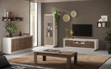 Sideboard >Siena< 2 Türen, 3 Schübe, Cashmere / Mercure Eiche Dekor - 180x80x50 (BxHxT)