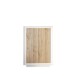 Highboard >Siena< 6 Böden, Weiss Lack matt, Cadiz Eiche Dekor - 106x171x40 (BxHxT)