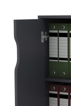 Aktenschrank >BELFAST< 2 Türen, 1 Boden, grifflos, Anthrazit 60 x 76,5, 37cm (BxHxT)