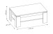 Couchtisch >CAMPANIA< in Alpinweiß / Anthrazit Dekor - 110x43x67cm (BxHxT)